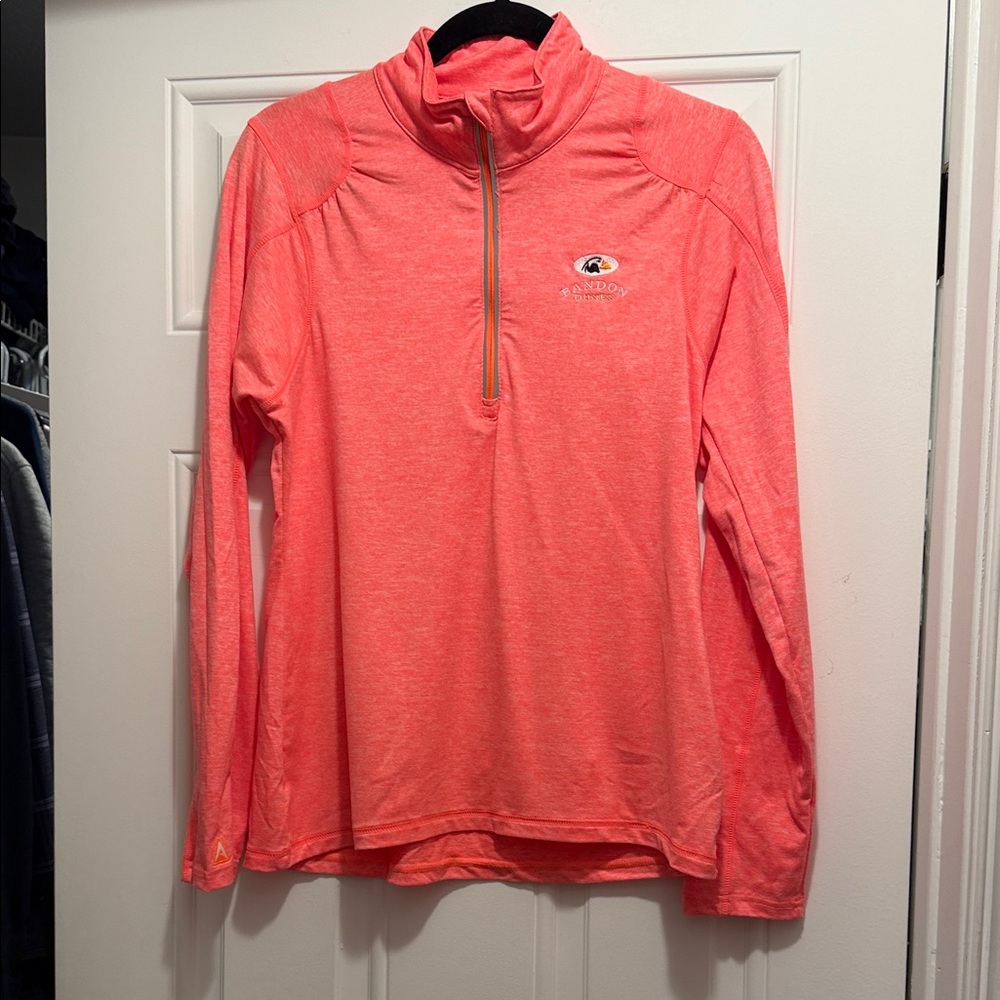 Antigua Sportswear Bandon Dunes Women's Bright Coral Quarter-Zip NWOT